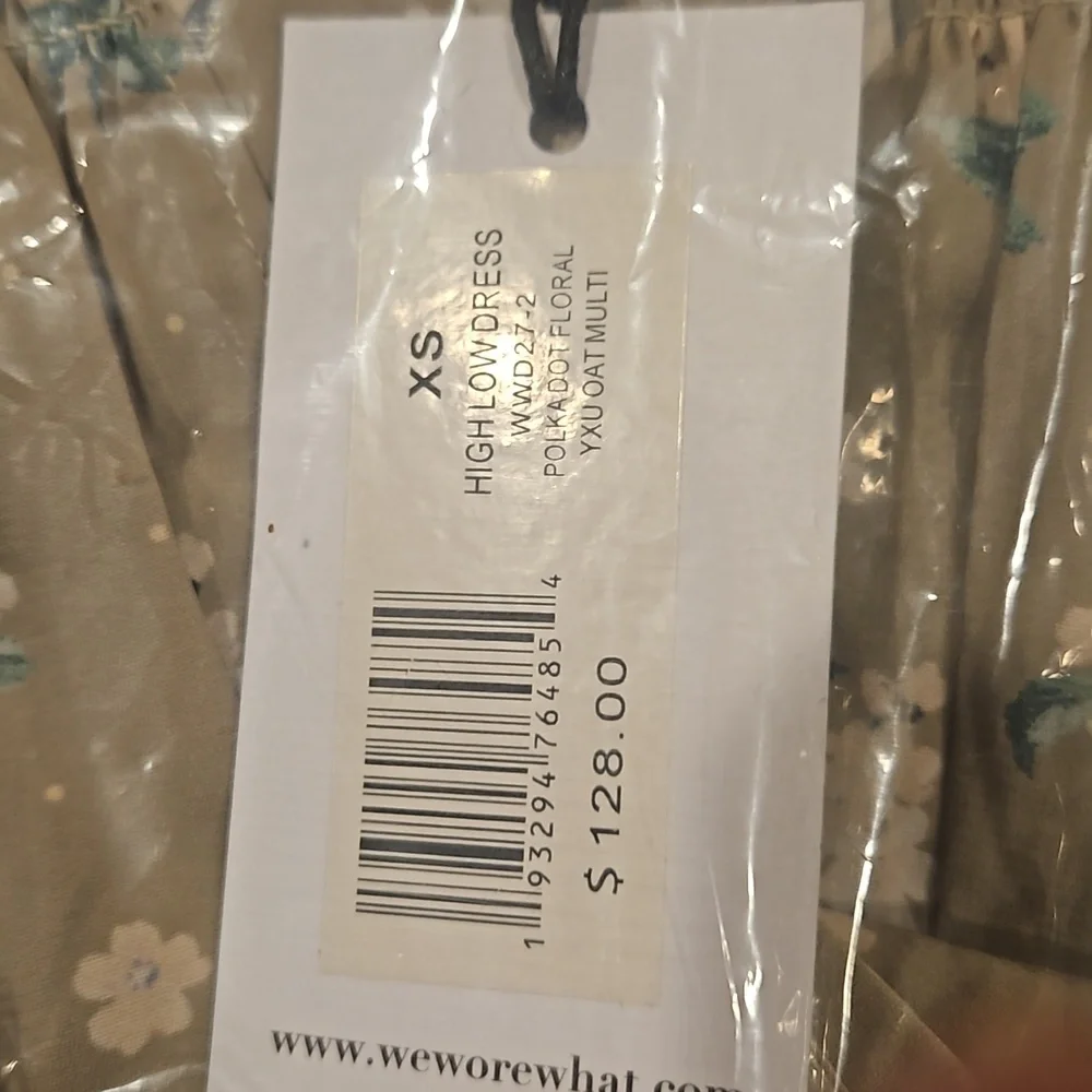 WeWoreWhat High Low Polka Dot Floral Dress,NWT, XS